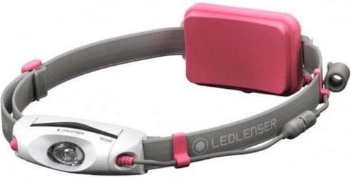 NEO-6R Pink - Jogging-Stirnlampe-Brustlampe in einem - Wiederaufladbar - Breitbildformat - blendfrei