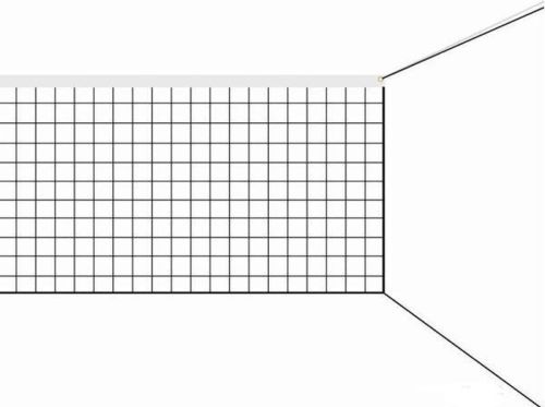 Volleyballnetz Ø 1,7 mm. 950X100cm Masche 100mm