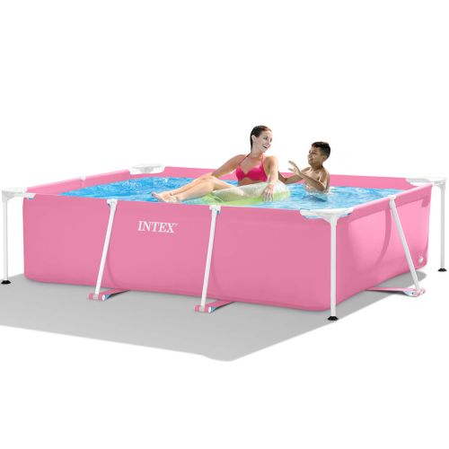 Intex Pool 220 x 150 x 60 - rosa | Rechteckiger Rahmenpool