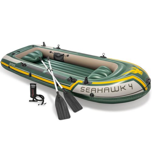 Intex Seahawk 4 Set | Vier-Personen-Schlauchboot mit Paddeln und Pumpe