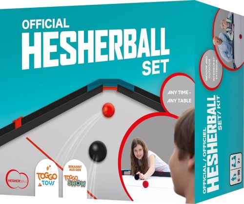 HesherBall Unisex-Jugend-Tischballspiel Fun-Sport-Spiel-Set im Display, blau rosa, 20 cm