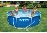 Intex Pool rund 366 x 76 | Metallrahmen mit Filterpumpe