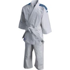 Adidas Judoanzug Evolution II Weiß/Blau 150-160cm