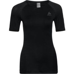 Odlo Bl Top Rundhalsausschnitt S/S Performance Light Dames Thermoshirt - Schwarz - Maat S