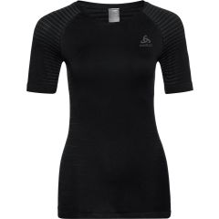 Odlo Bl Top Rundhalsausschnitt S/S Performance Light Damen Thermo Shirt - Schwarz - Größe L