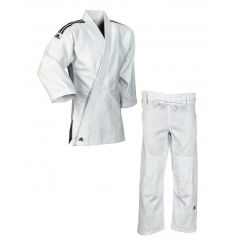 Adidas Judogi "Training" Weiß mit schwarzen Streifen