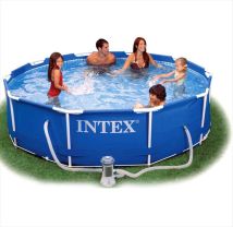 Intex Pool rund 305 x 76 | Metallrahmen mit Filterpumpe