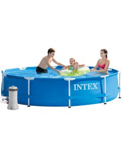 Intex Pool rund 366 x 76 | Metallrahmen mit Filterpumpe